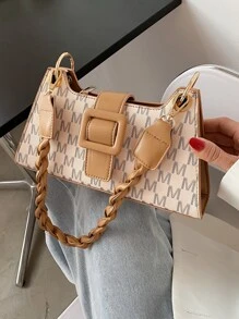 Túi đeo vai họa tiết chữ cái không thấm nước, nhẹ, dành cho doanh nhân thông thường dành cho nữ tuổi teen Sinh viên đại học, tân binh và công nhân cổ trắng Hoàn hảo cho văn phòng, đại học, công việc, kinh doanh, đi làm - Màu Khaki - Xem 2