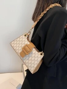 Túi đeo vai họa tiết chữ cái không thấm nước, nhẹ, dành cho doanh nhân thông thường dành cho nữ tuổi teen Sinh viên đại học, tân binh và công nhân cổ trắng Hoàn hảo cho văn phòng, đại học, công việc, kinh doanh, đi làm - Màu Khaki - Xem 4