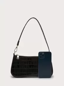 Da thuần chay Textured Mịn màng Hiệu ứng Túi Sling Đối với phụ nữ Không thấm nước , Nhẹ , Thương vụ Hàng ngày Dập nổi cá sấu Cái túi Đối với Cô gái tuổi teen NỮ Cao đẳng Sinh viên , & Cổ cồn trắng Công nhân
工人 Hoàn hảo Cho văn phòng , Cao đẳng , Làm việc , Làm Việc  , Commute - màu đen - Xem 3