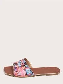Multicolored Slide Sandals - Multicolor - View 2
