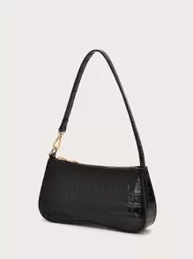 Da thuần chay Textured Mịn màng Hiệu ứng Túi Sling Đối với phụ nữ Không thấm nước , Nhẹ , Thương vụ Hàng ngày Dập nổi cá sấu Cái túi Đối với Cô gái tuổi teen NỮ Cao đẳng Sinh viên , & Cổ cồn trắng Công nhân
工人 Hoàn hảo Cho văn phòng , Cao đẳng , Làm việc , Làm Việc  , Commute - màu đen - Xem 4