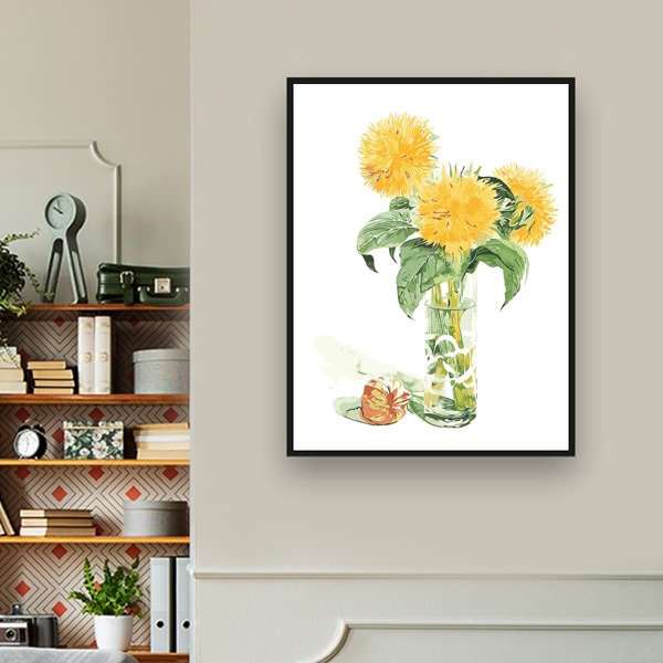 

Flower Print Diamond Painting Without Frame, Multicolor