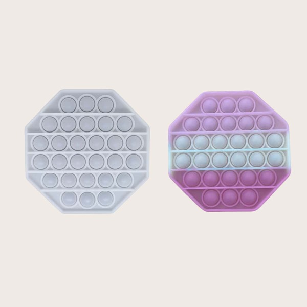 

1pc Hexagon Push Bubble Toy, Multicolor