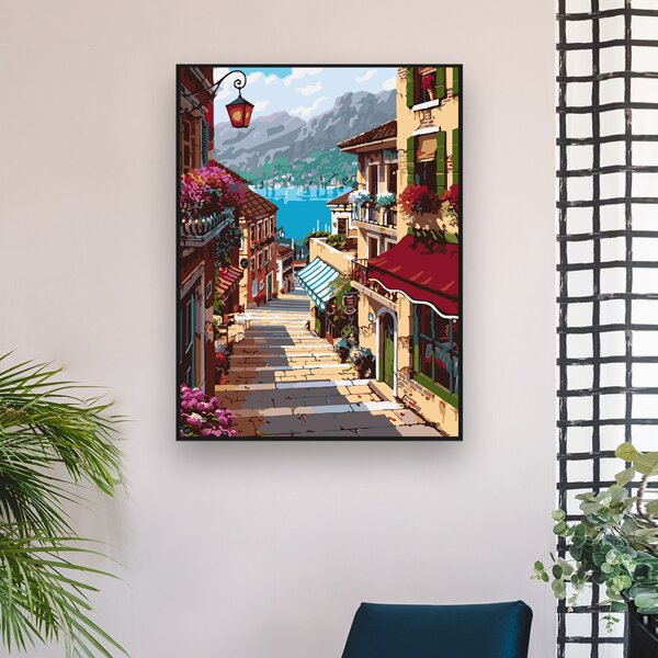

City Pattern Diamond Painting Without Frame, Multicolor