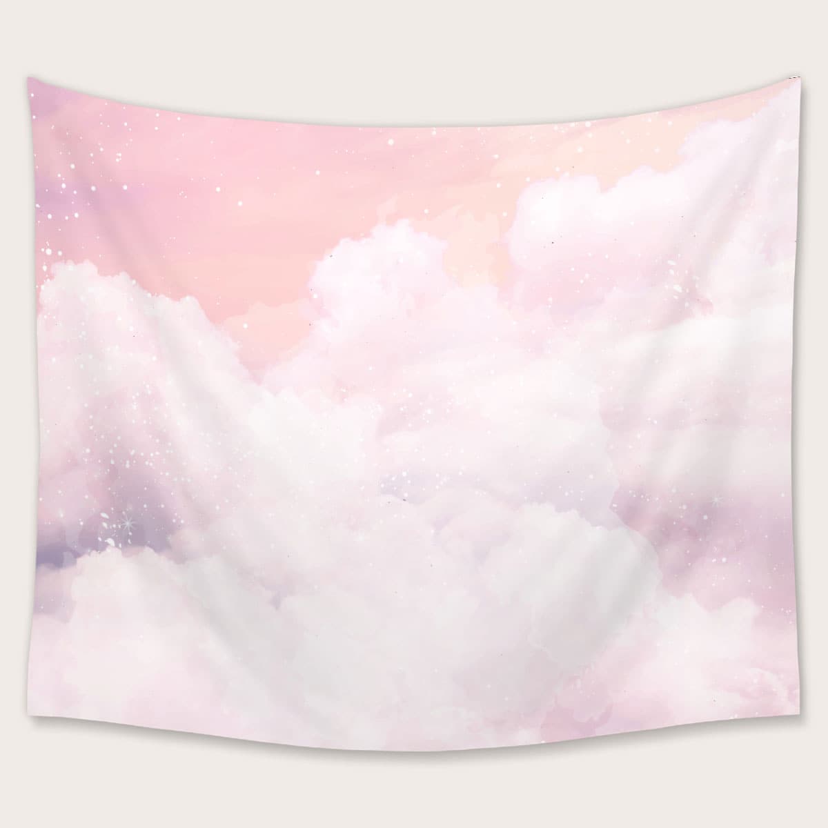 

Cloud Print Tapestry, Pink