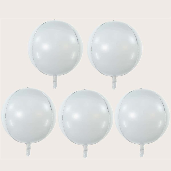 

5pcs Metallic Balloon Set, Light grey