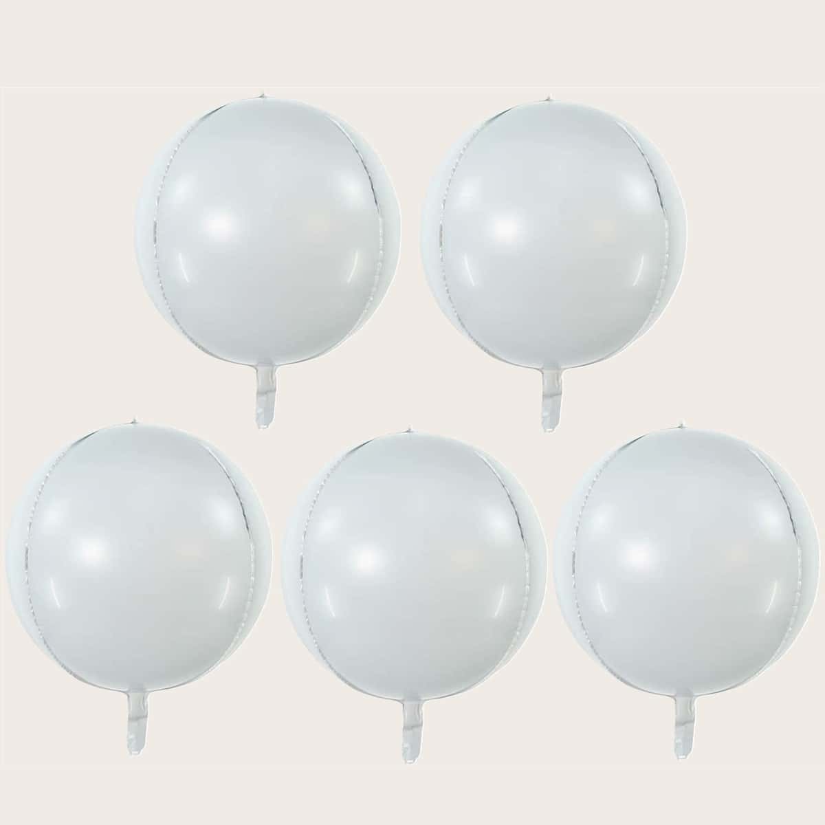 

5pcs Metallic Balloon Set, Light grey
