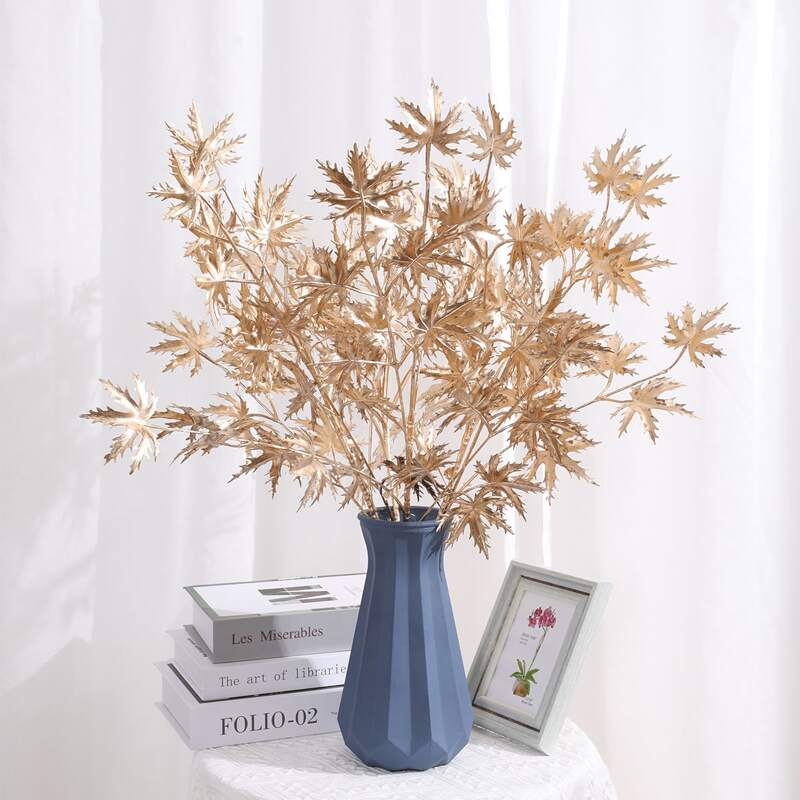 

1bundle Artificial Maple Leaf, Gold