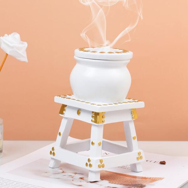 

1pc Desktop Incense Burner, White