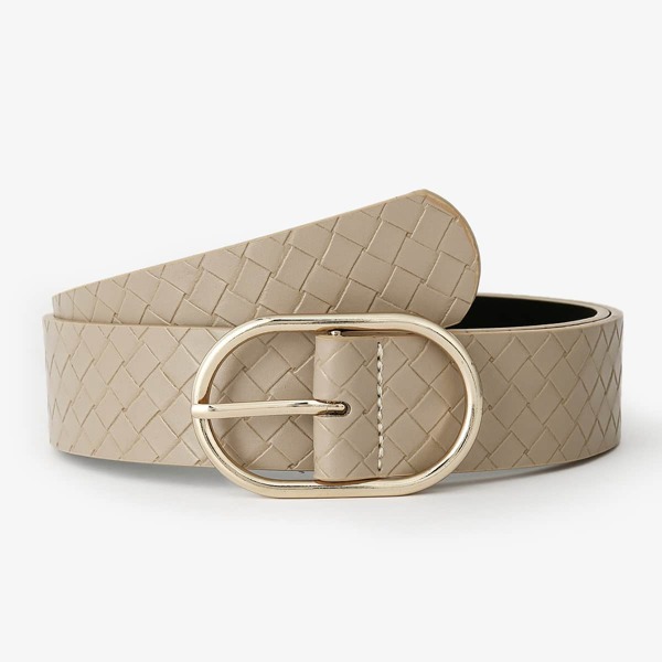 

Geo Buckle Belt, Khaki