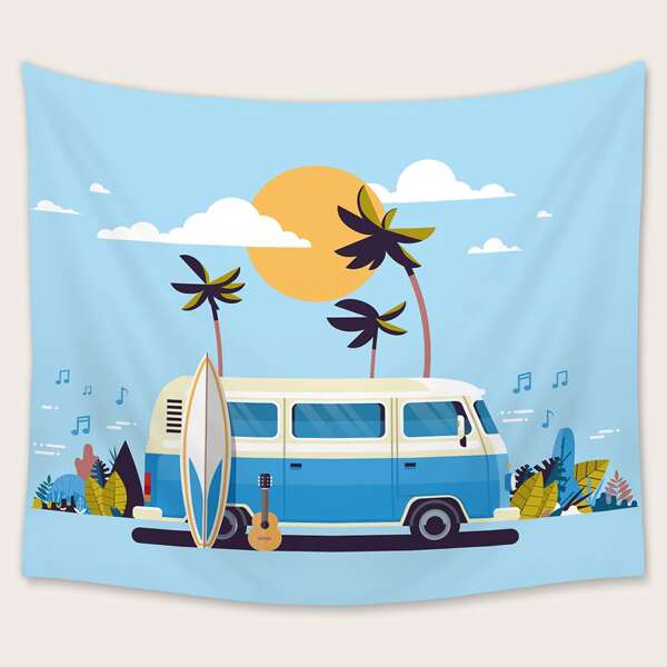 

Bus Print Tapestry, Multicolor