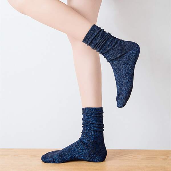 

1pair Crew Socks, Royal blue