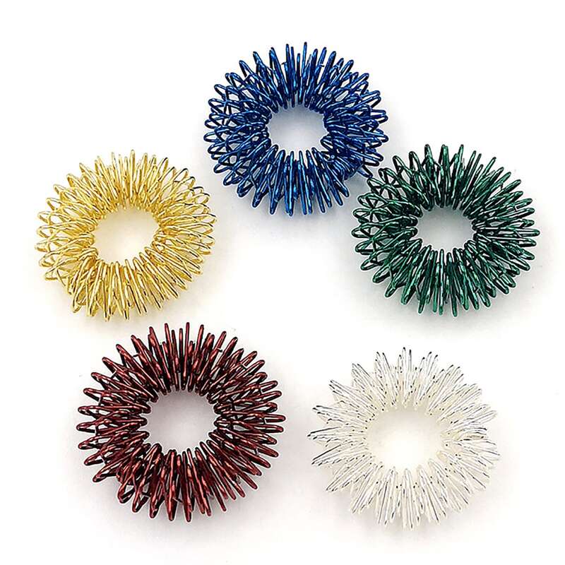 

2pcs Random Finger Massage Ring, Multicolor