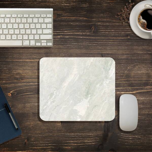 

Marble Pattern Mouse Pad, White