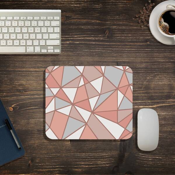 

Geometric Pattern Mouse Pad, Pink