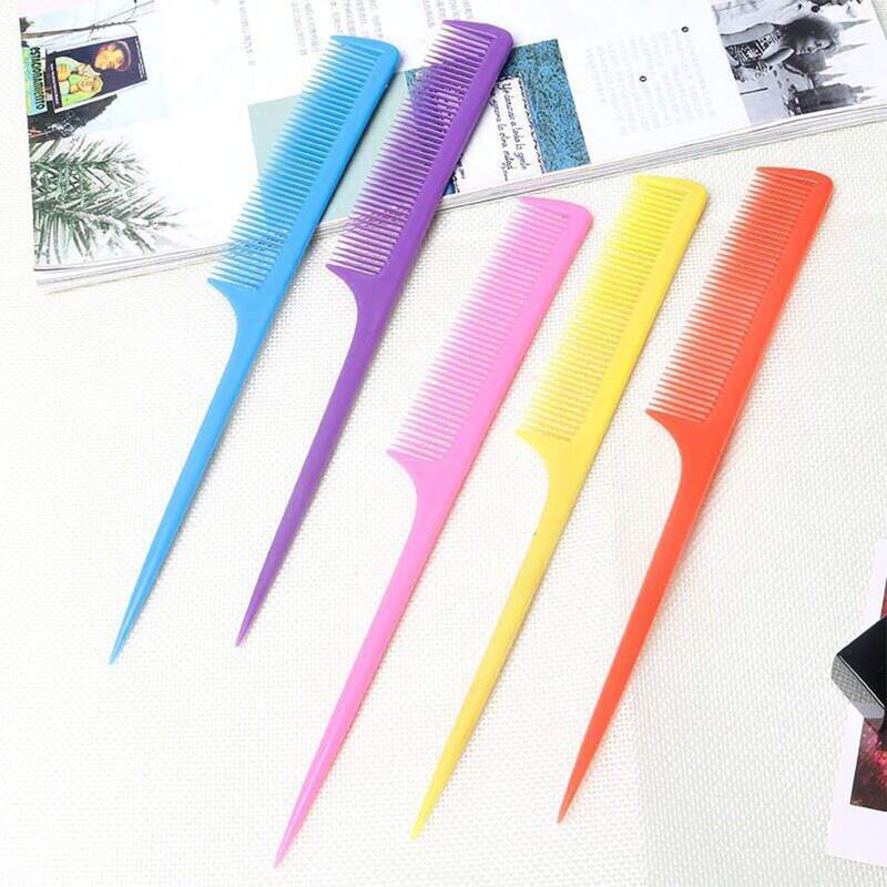 

2pcs Random Solid Hair Comb, Multicolor