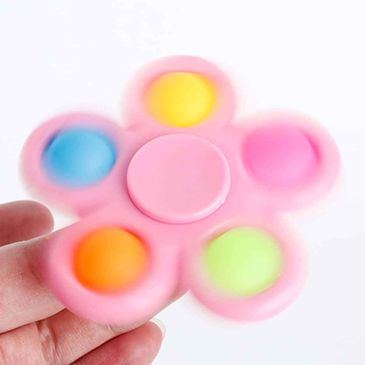 

1pc Color Block Push Bubble Toy, Multicolor