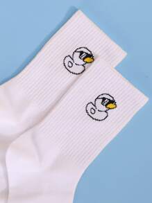 Calcetines Gráficos De Dibujos Animados Para Hombre - Blanco - Ver 3