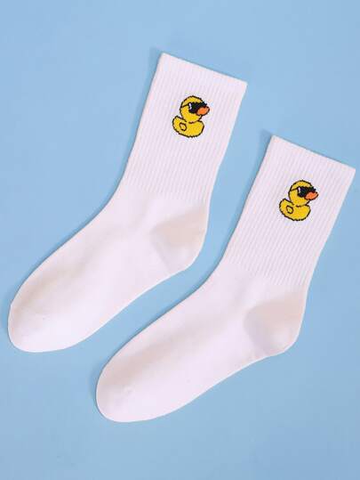 Men Cartoon Graphic Crew Socks