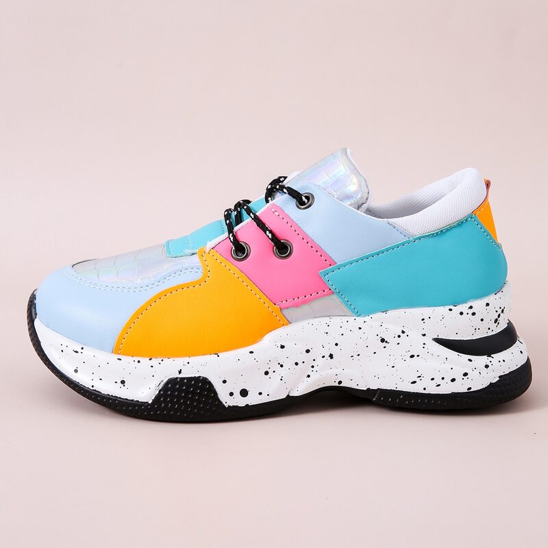 

Color Block Chunky Sneakers, Multicolor
