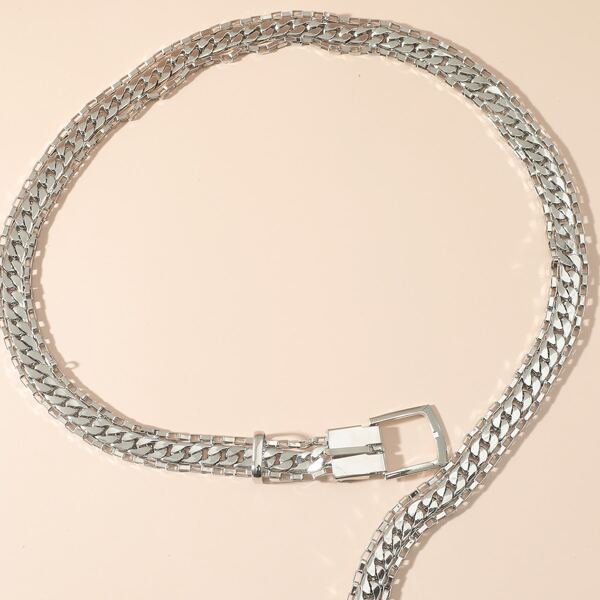 

Simple Chain Belt, Silver