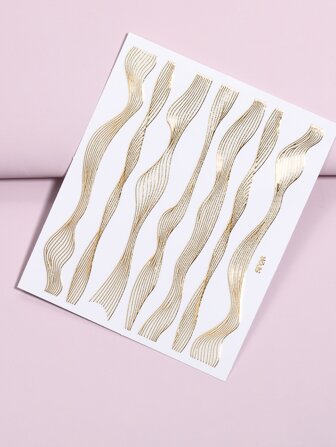 1 foaie Autocolant Line Art Nail Art