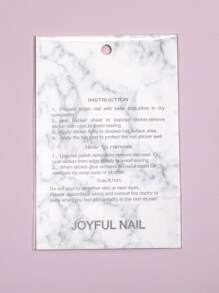 1 hoja de calcomanías de arte de uñas con diseño de líneas - Dorado - Ver 2