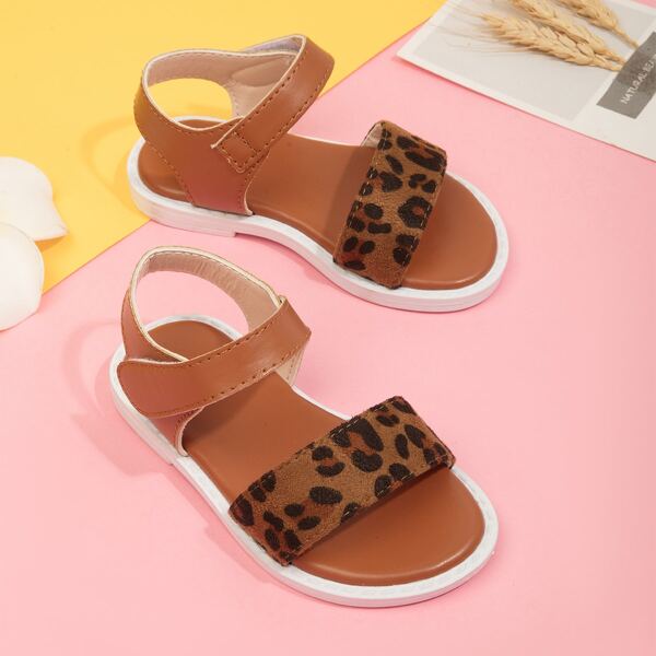 

Toddler Girls Leopard Sandals, Brown