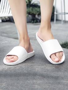 男士極簡風格拖鞋 - 白色 - 查看 3