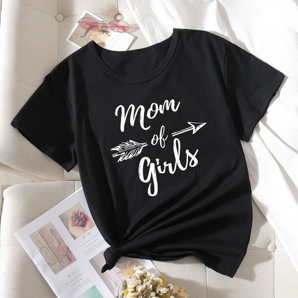 

Letter Graphic Tee, Black
