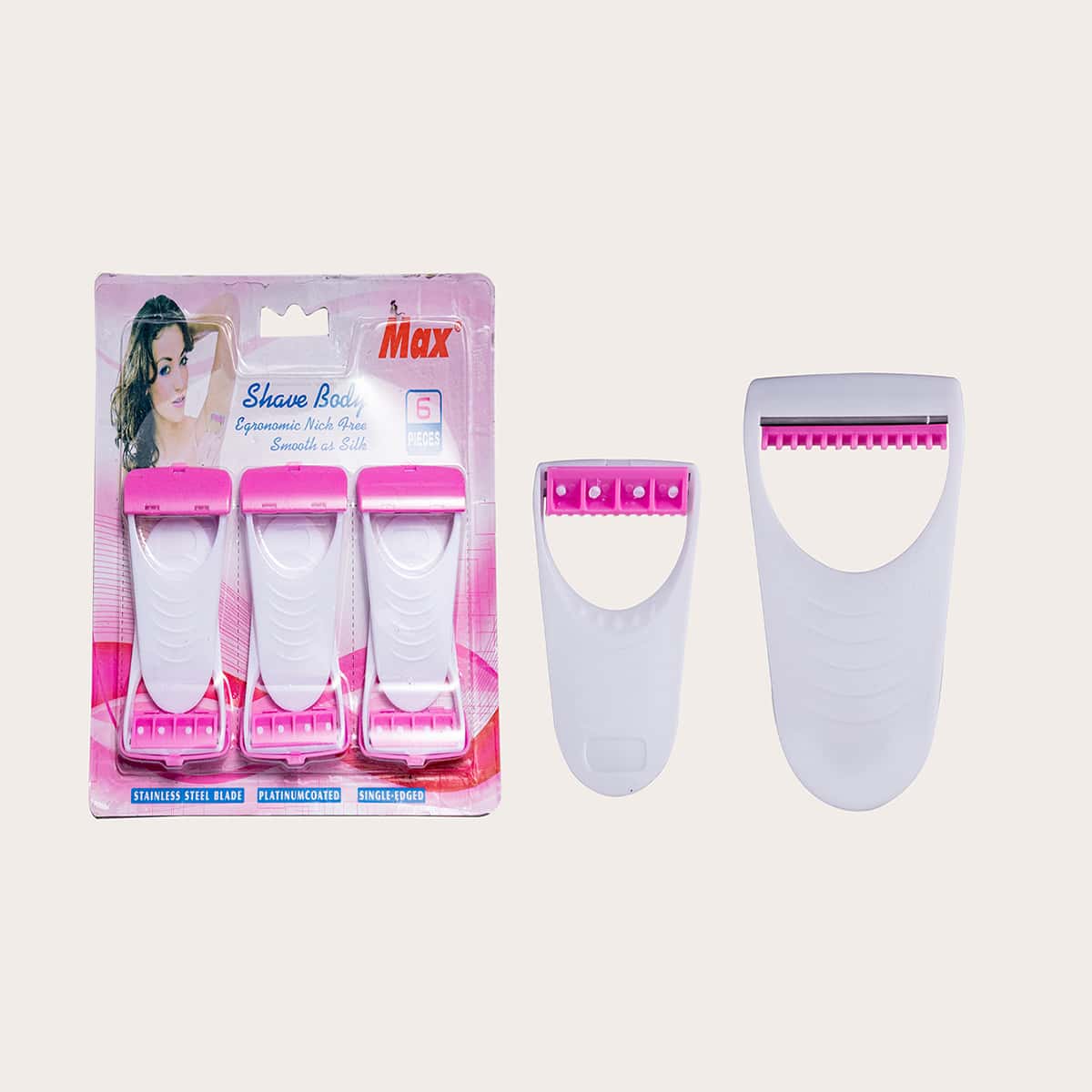 

6pcs Stainless Steel Blade Hair Shaving Knife, Multicolor