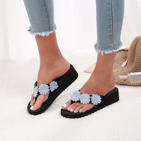 

Applique Flip Flops, Baby blue
