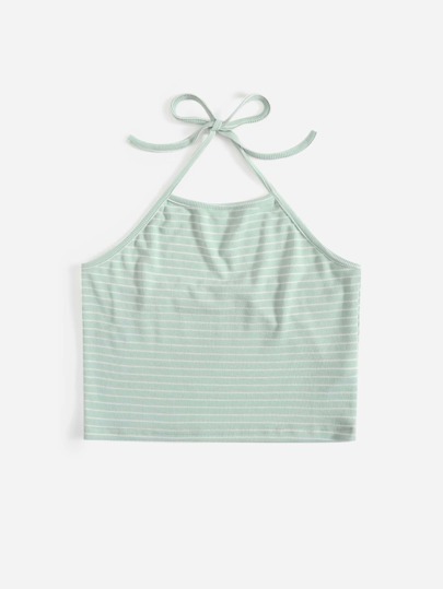 Bretelle A coste A strisce Casual