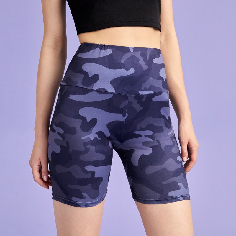 

Camo Biker Shorts, Multicolor