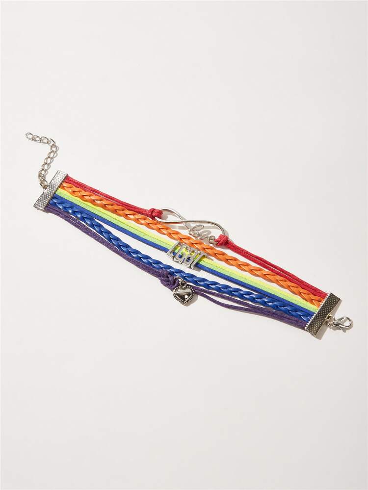 LGBT Layered Bracelet - Multicolor - View 3