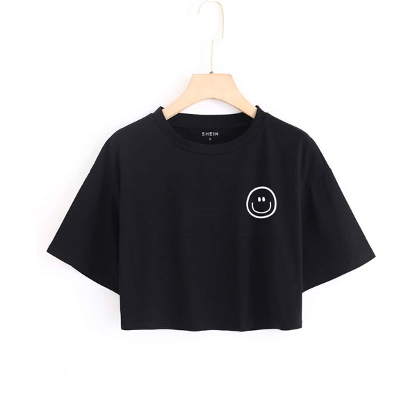 

С карикатурой Повседневный Футболки, Чёрный