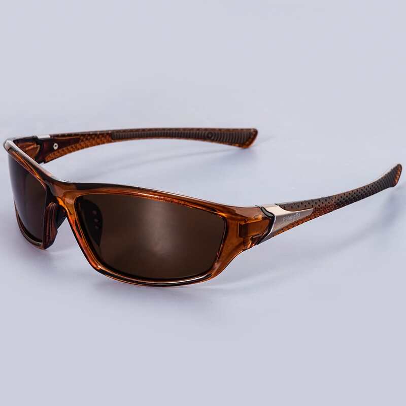 

Guys Wrap Polarized Sunglasses, Brown