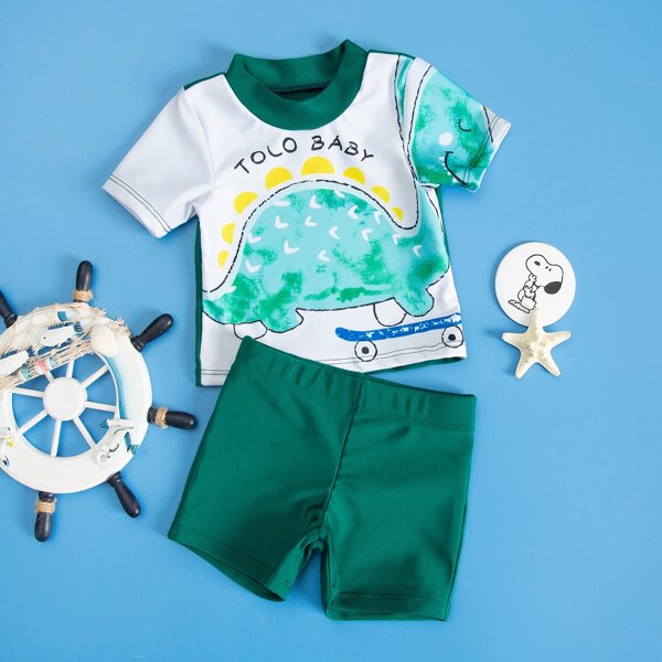 

Baby Boy Dinosaur Print Swimwear, Multicolor