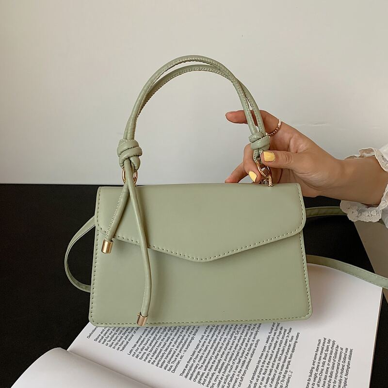 

Quilted Satchel Bag, Green
