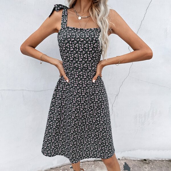 

Ditsy Floral Print Tie Shoulder Cami Dress, Multicolor