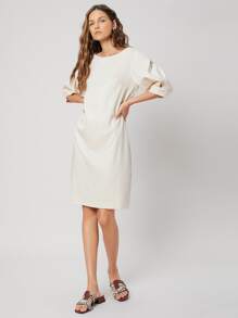 SHEIN Vestido recto de lino