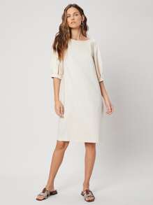 SHEIN Vestido recto de lino