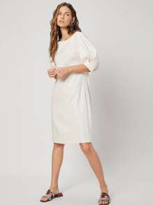 SHEIN Vestido recto de lino