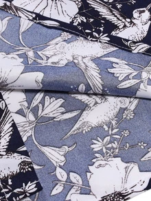 Manfinity RSRT Men Random Floral Print Button Up Shirt Without Tee - Blue and White - View 6