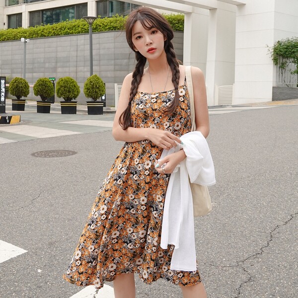

Allover Floral Print Cami Dress, Multicolor