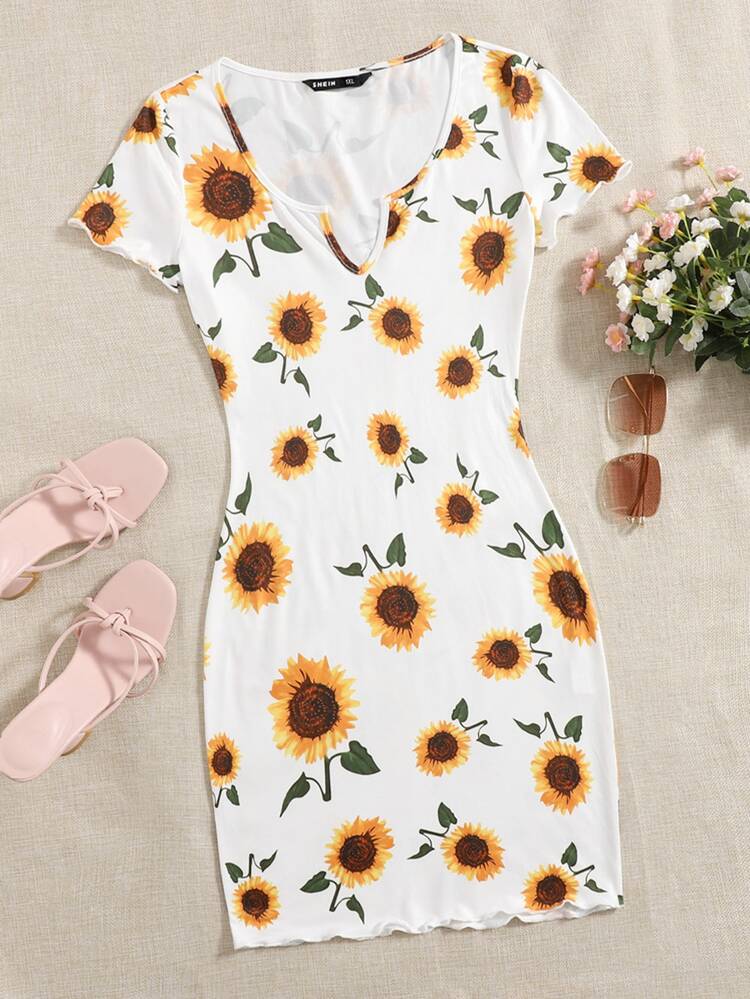 shein sunflower dress