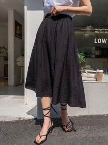 DAZY Váy màu trơn Giải trí - màu đen - Xem 4