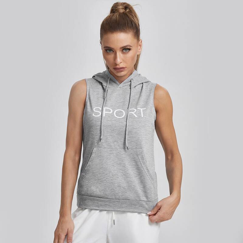 

Letter Graphic Pocket Front Sports Tee, Light grey