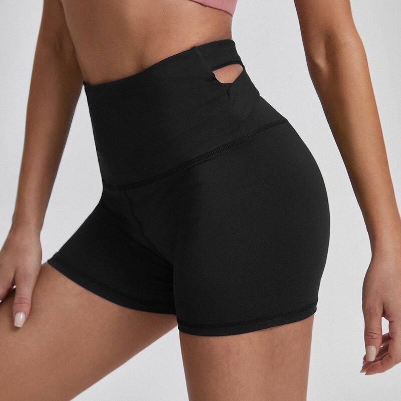 

Wideband Waist Crisscross Sports Shorts, Black