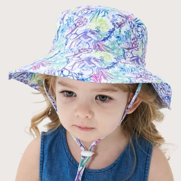 

Toddler Girls Flower Print Bucket Hat, Multicolor